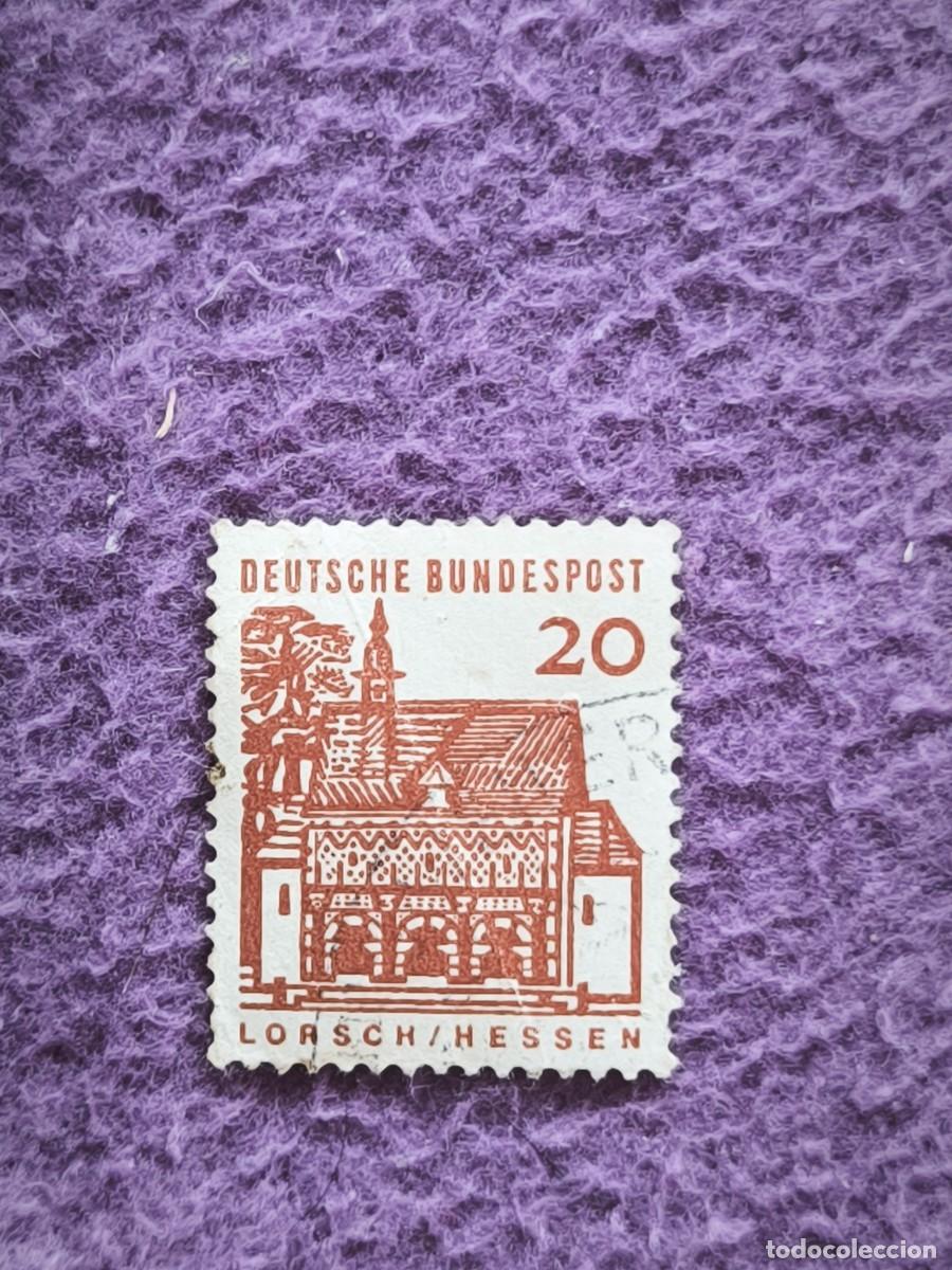 Selos: Sello Antiguo Alemania 20 &ndash; Deutsche Bundespost Lorsch Hessen Monumento Para Coleccionistas