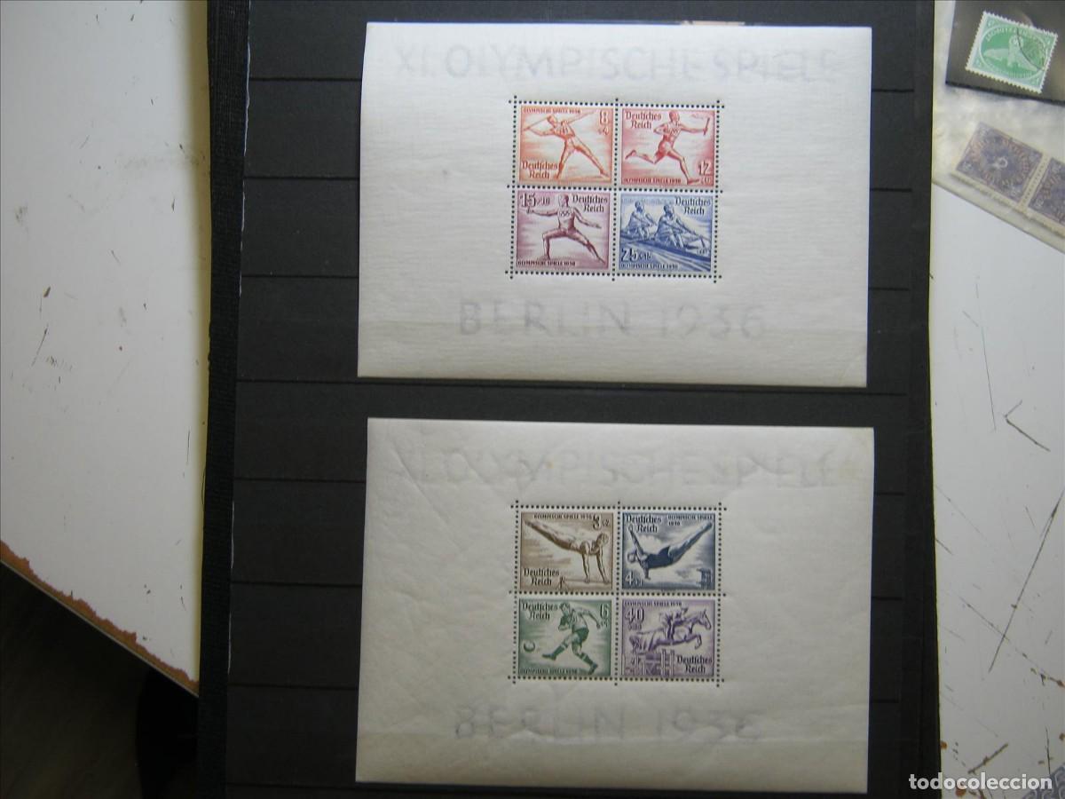 Selos: ALEMANIA IMPERIO REICH 1936 OLIMPIADAS BERL&Iacute;N HOJAS BLOQUE YVERT HB 4 Y 5 MH* SELLOS MNH** LUJO!!!