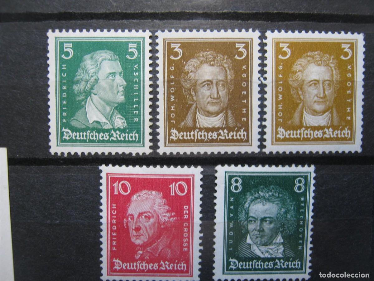 Selos: ALEMANIA IMPERIO REICH 1926-27 YVERT 379, 379a, 380, 381 Y 382 MNH** SIN CHARNELA LUJO.
