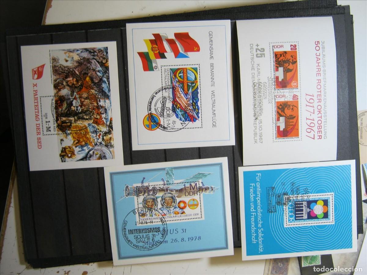 Selos: DDR ALEMANIA ORIENTAL LOTE 5 HOJAS BLOQUE HB USADAS LUJO.