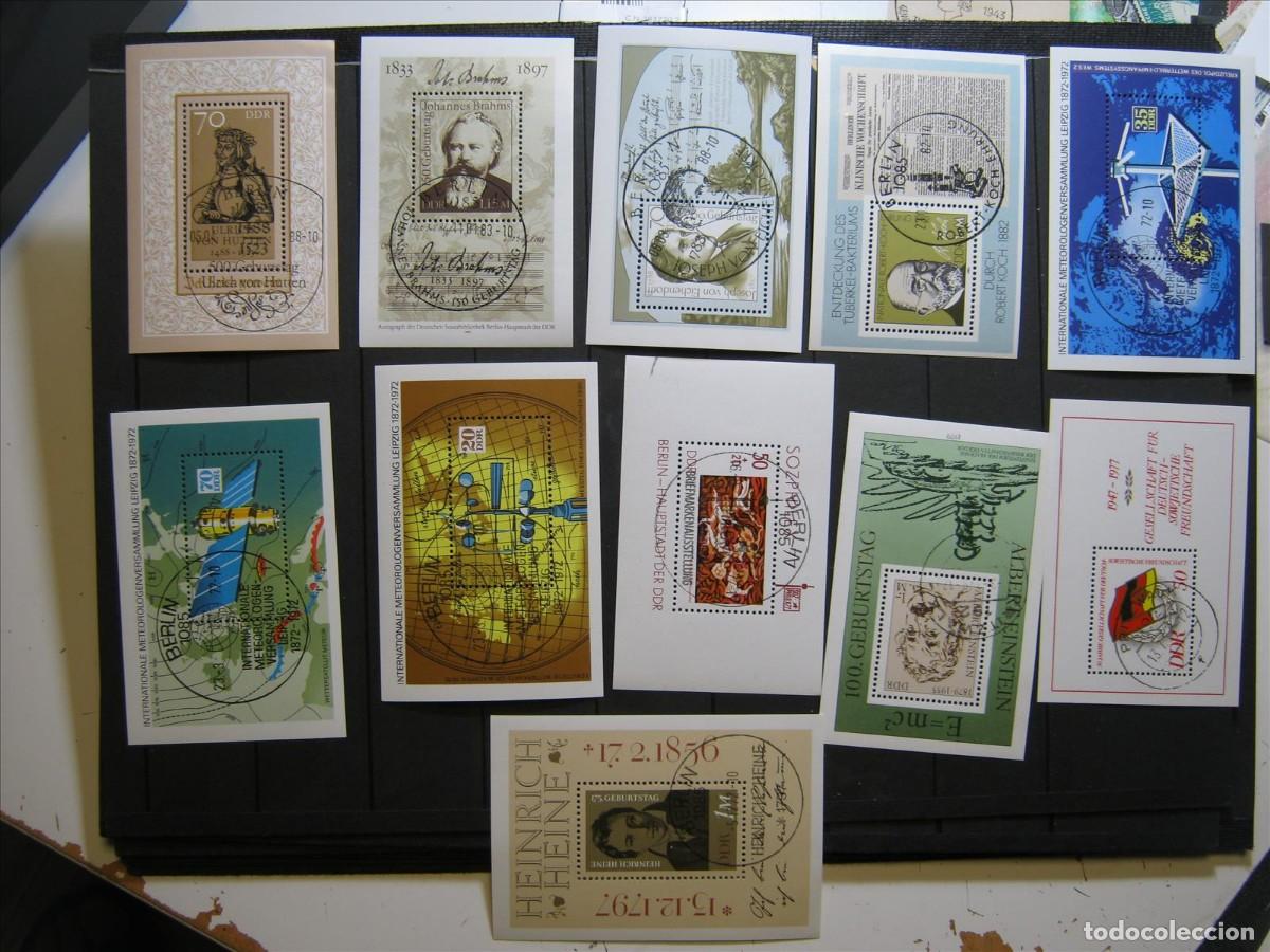 Selos: DDR ALEMANIA ORIENTAL LOTE 11 HOJAS BLOQUE HB USADAS LUJO.