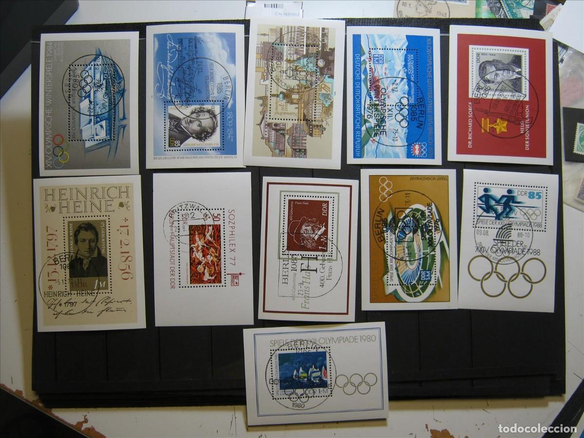 Selos: DDR ALEMANIA ORIENTAL LOTE 11 HOJAS BLOQUE HB USADAS LUJO.