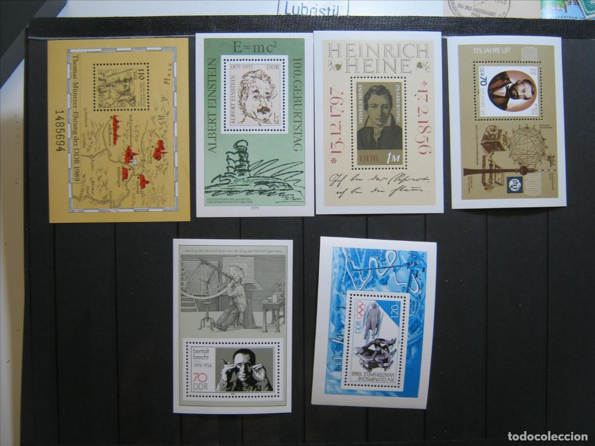 Selos: DDR ALEMANIA ORIENTAL LOTE 6 HOJAS BLOQUE HB MNH** SIN CHARNELA LUJO.