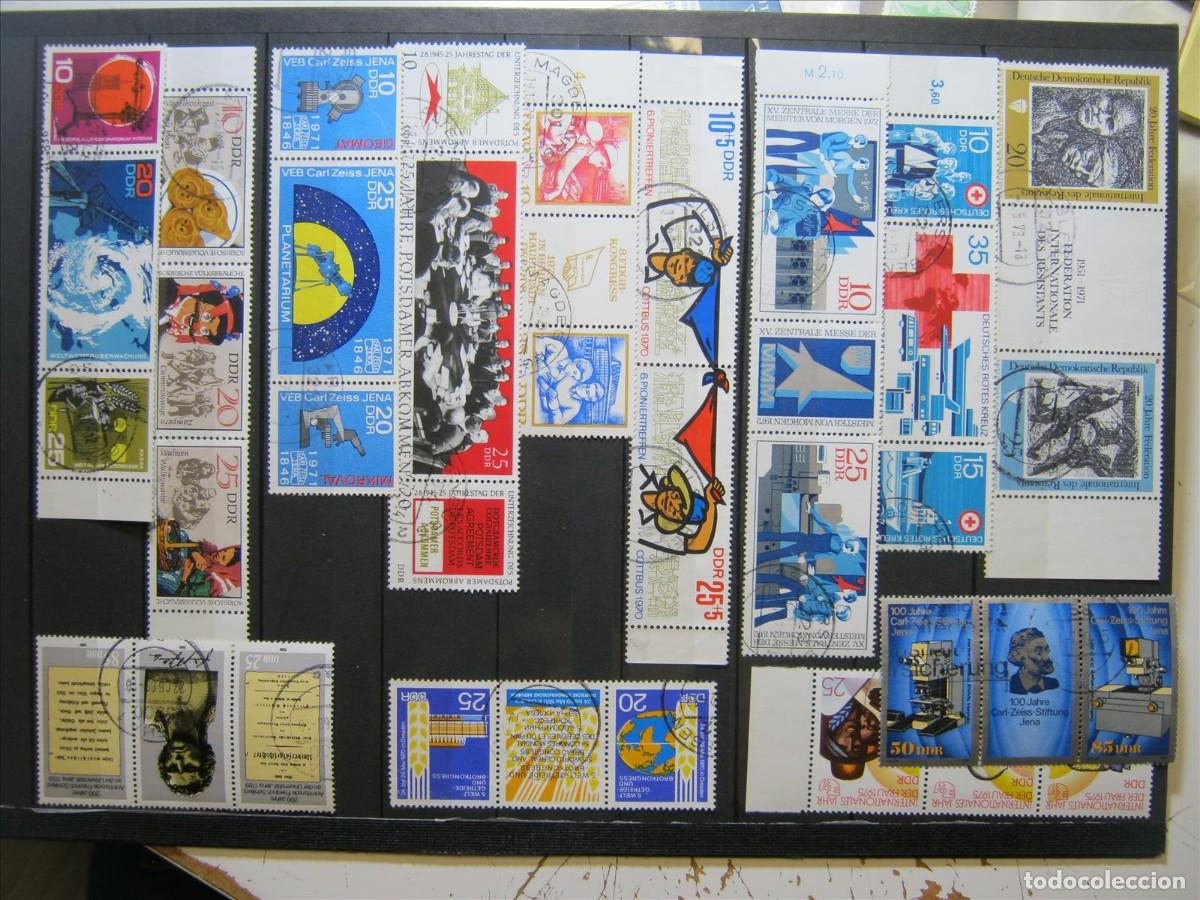 Selos: DDR ALEMANIA ORIENTAL LOTE 13 TR&Iacute;PTICOS USADOS PERFECTOS.