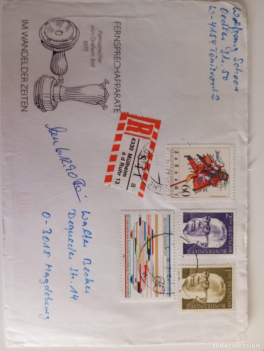 Sellos: ALEMANIA, RFA, &sup1;983, CERTIFICAD DE M&Uuml;LHEIM A D R&Uuml;HR, SOBRE ILUSTRADO