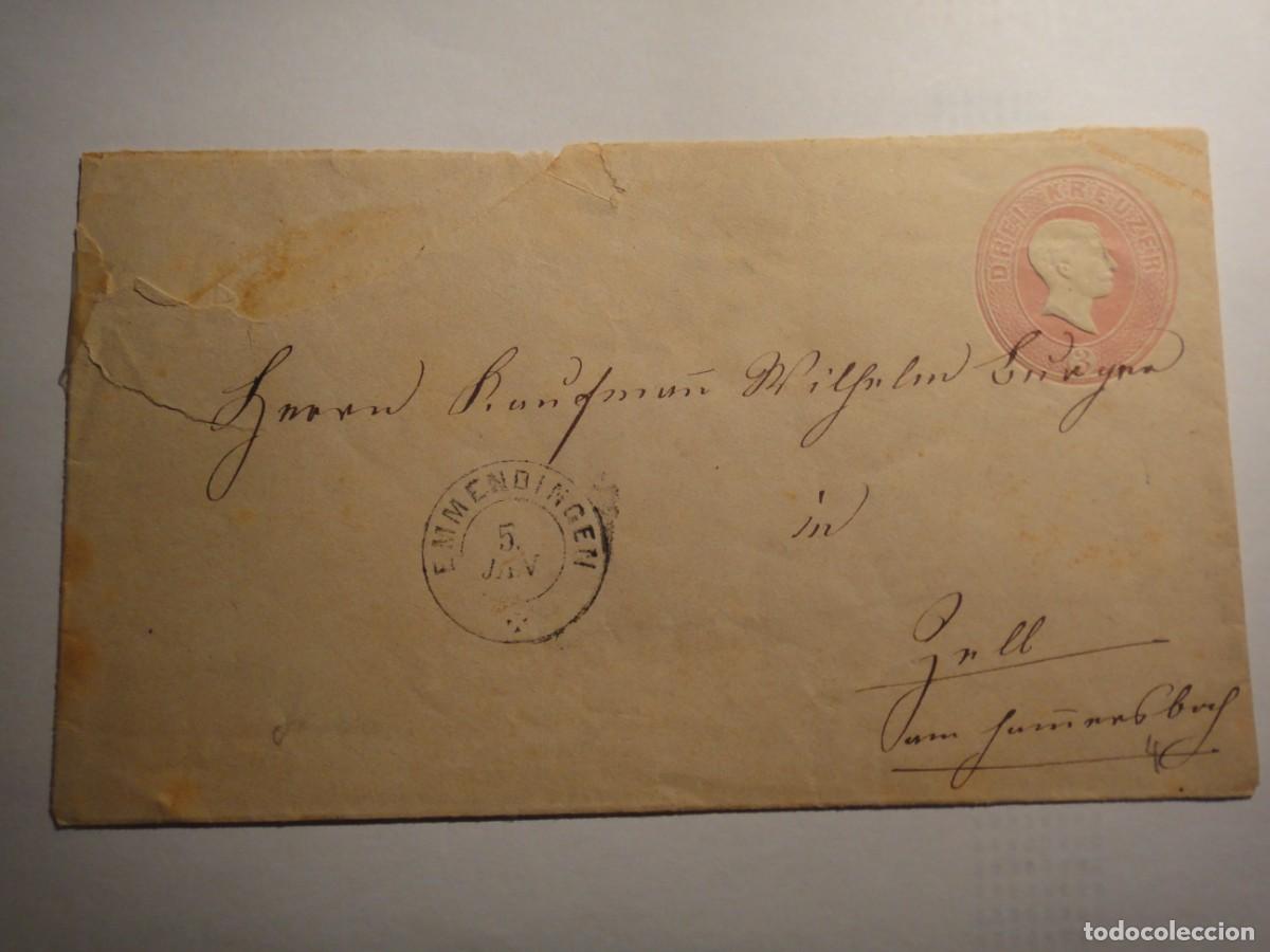 Briefmarken: Alemania, sobre entero postal, fecha a averiguar, lacrada, a&ntilde;o, ref 1323/4