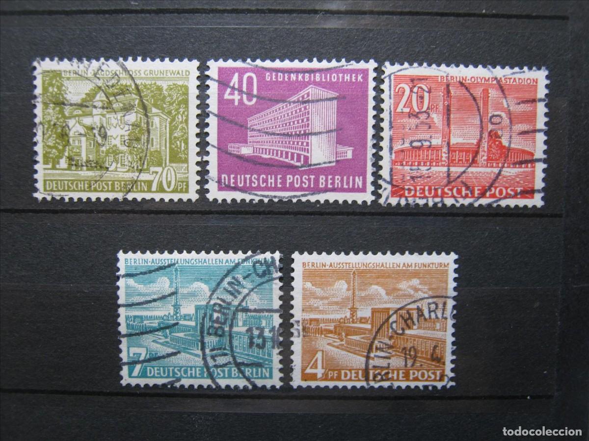 Briefmarken: BERL&Iacute;N 1953-54 SERIE YVERT 98/102 USADOS PERFECTOS.