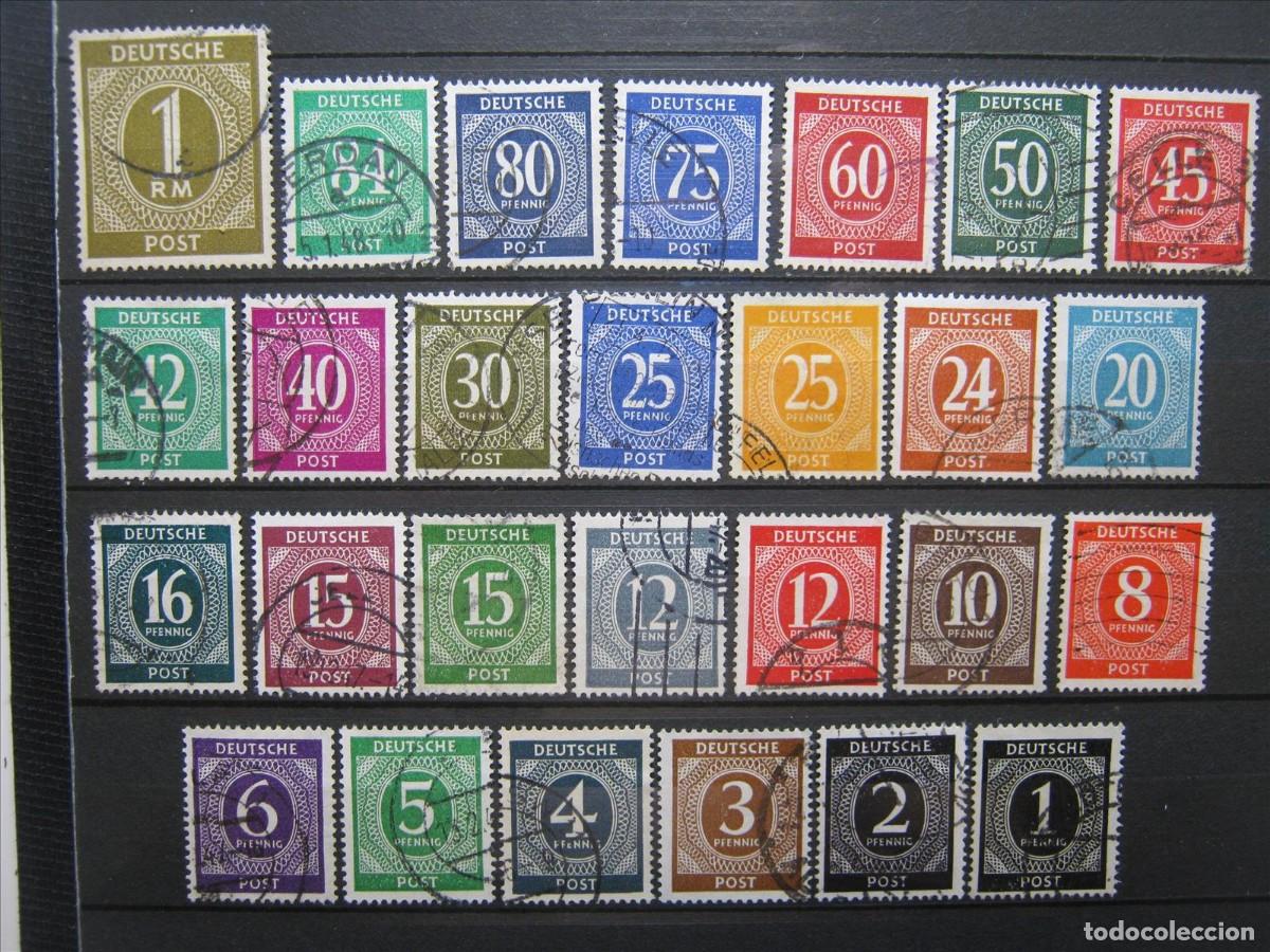 Briefmarken: ALEMANIA OCUPACION INTERALIADA 1946 SERIE YVERT 1/27 USADOS PERFECTOS.