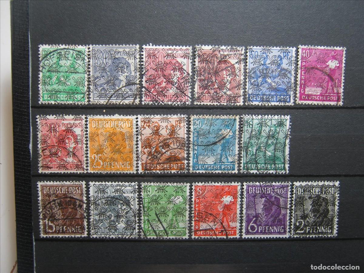 Briefmarken: ALEMANIA BIZONA 1946 SERIE YVERT 21/36 TIPO I USADOS PERFECTOS.