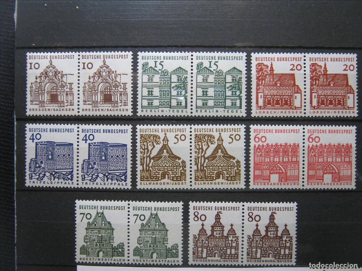 Briefmarken: ALEMANIA FEDERAL 1964-65 SERIE YVERT 322/328 PAREJAS MNH** LUJO.