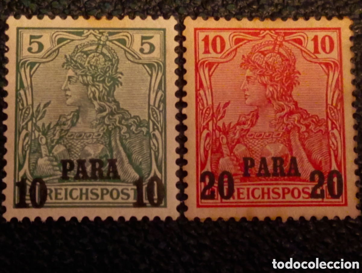 Sellos: Pareja Sellos Alemania Imperio Otomano Germania 1900/06 Mi 36-37 MH