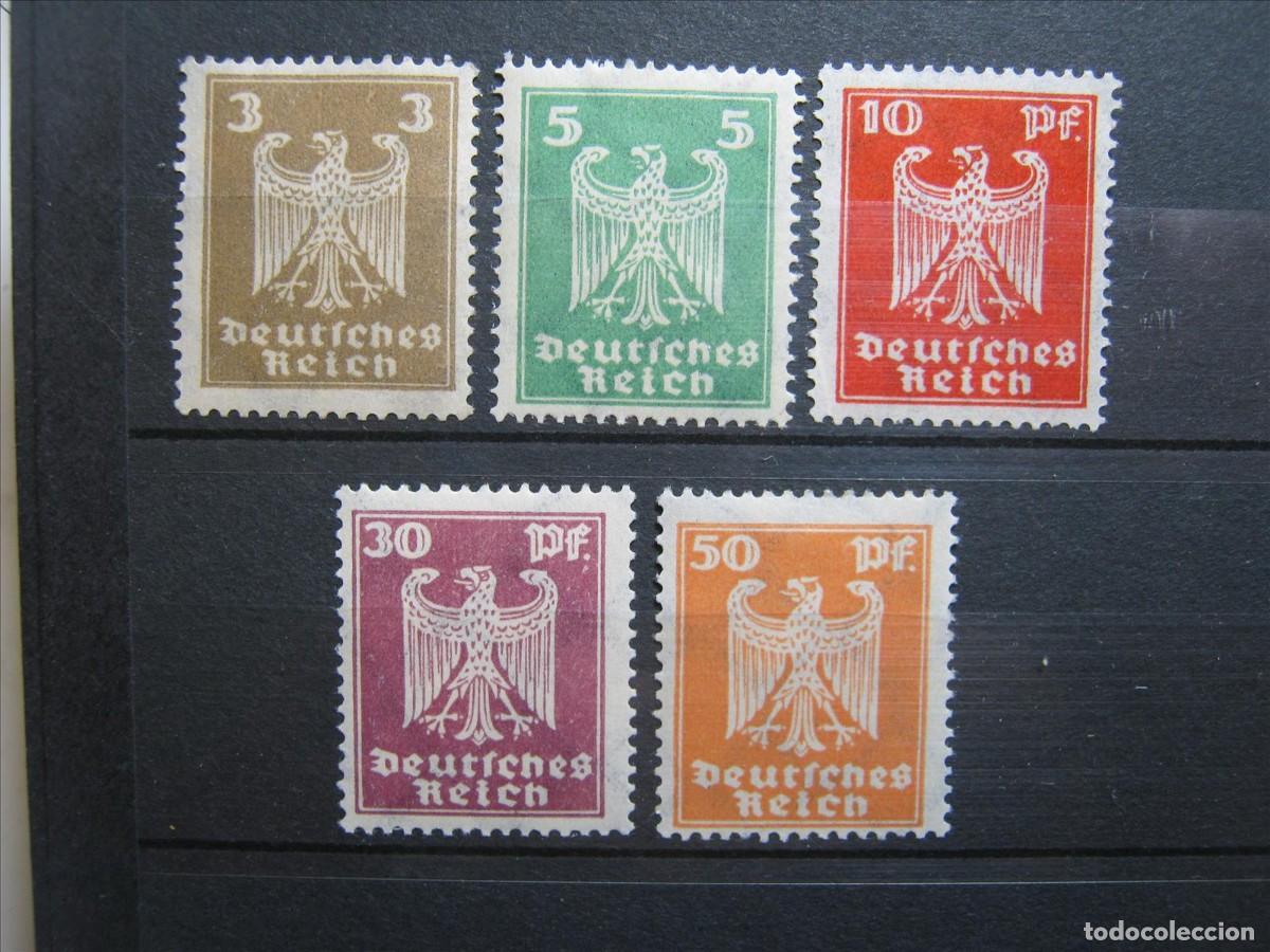 Selos: ALEMANIA IMPERIO REICH 1924-25 YVERT 348/354 LH* Y MNH** SIN CHARNELA LUJO.