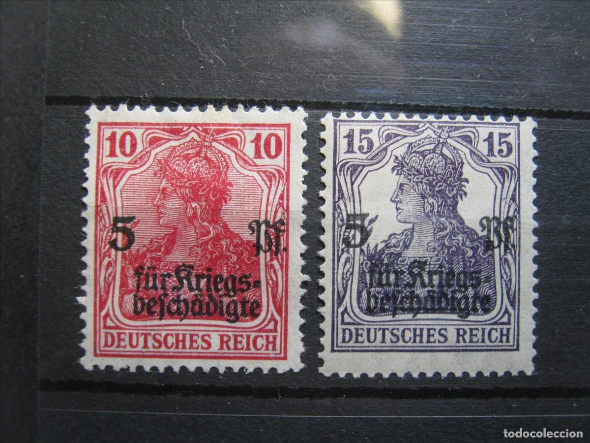 Selos: ALEMANIA IMPERIO REICH 1919 SERIE YVERT 104/105 MH* MNH** SIN CHARNELA LUJO.
