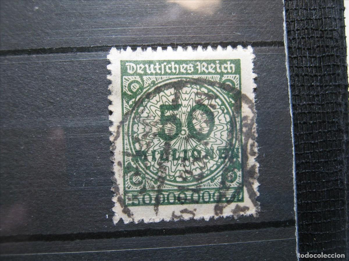 Selos: ALEMANIA IMPERIO REICH 1923 MICHEL 321 B DIENTES SERRADOS USADO BIEN.
