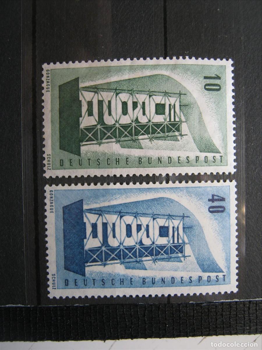 Selos: ALEMANIA FEDERAL EUROPA CEPT 1956 SERIE YVERT 117/118 MNH** SIN CHARNELA LUJO.