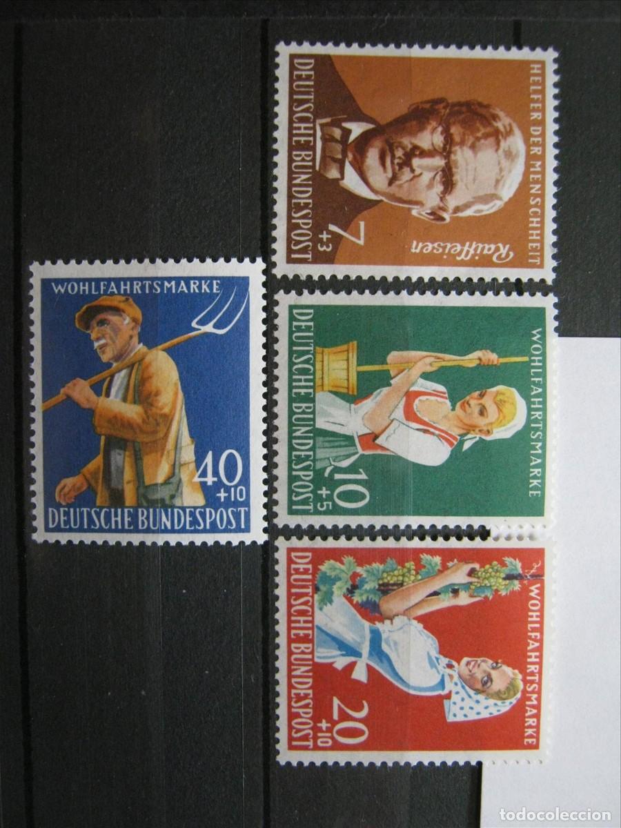 Selos: ALEMANIA FEDERAL 1958 SERIE YVERT 168/171 MNH** SIN CHARNELA LUJO.