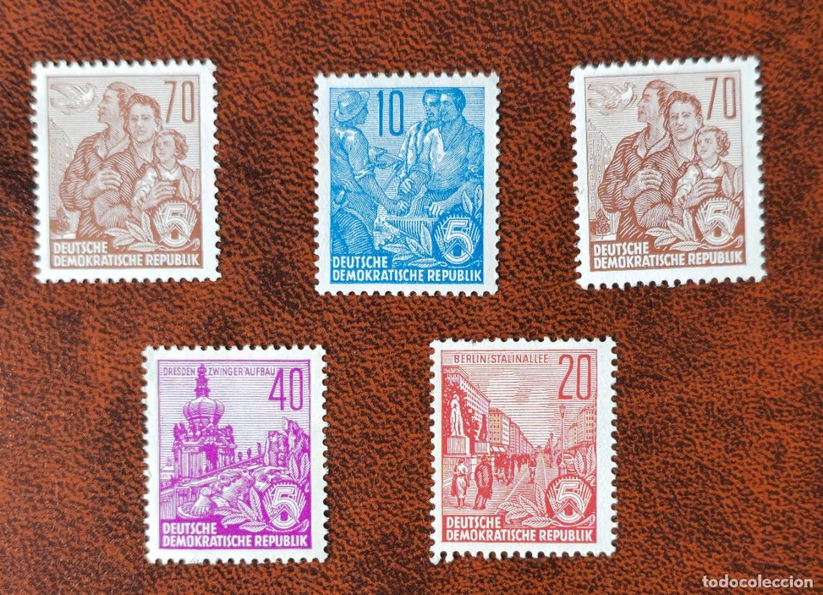 Sellos: 5 SELLO NUEVOS ALEMANIA 1955 - PLAN QUINQUENAL. NUEVOS