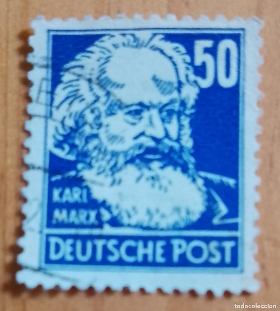 Sellos: ALEMANIA - V/F 50 A&Ntilde;O 1948, KARL MARX, PERSONAJE, FIL&Ograve;SOFO