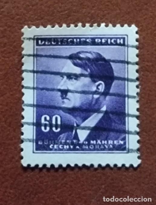 Briefmarken: SELLO USADO ALEMANIA Adolf Hitler III REICH, BOHEMIA Y MORAVIA, 1944 VALOR FACIAL 60
