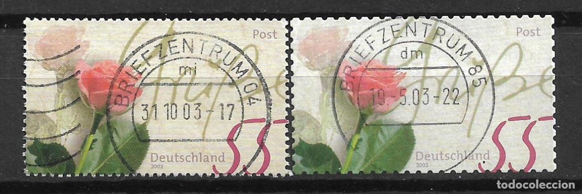 Sellos: alemania 2003 michel 2317 + 2321 usado - 1/31