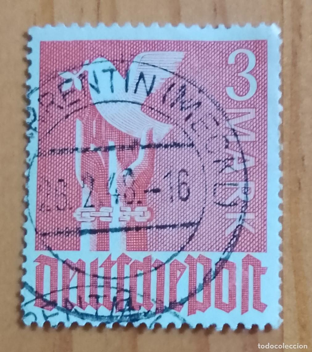 Sellos: ALEMANIA - V/F 3 MARK - A&Ntilde;O 1947 - PALOMA DE LA PAZ.