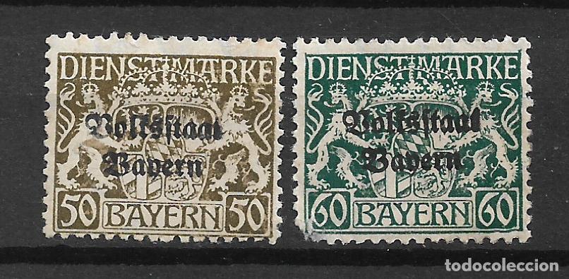 Sellos: alemania bayern dienstmarken 1919 michel 39/40 * mh - 2/9