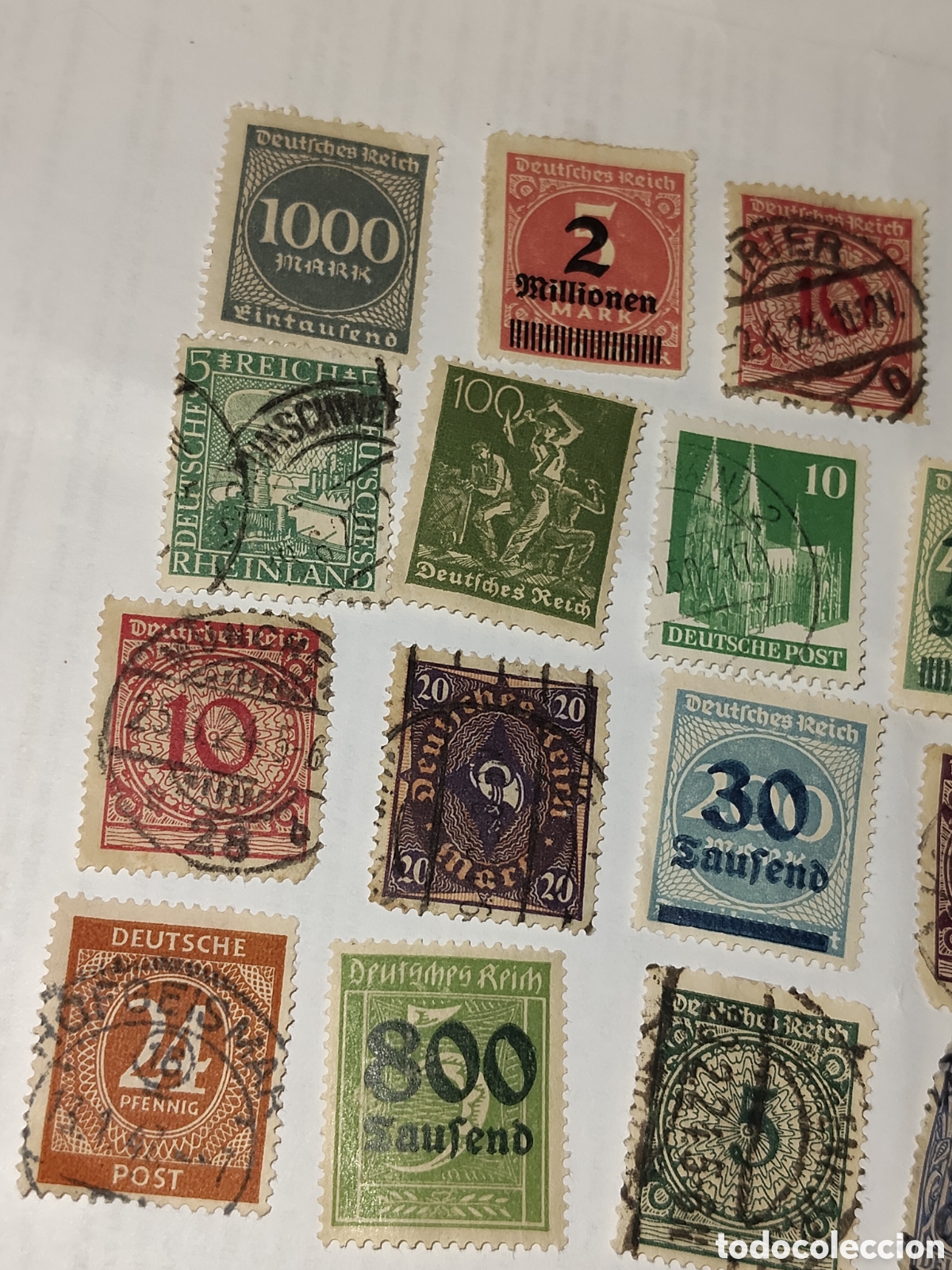 Sellos: 19 sellos alemanes Deutches Reich -Deutches Post 1922-47