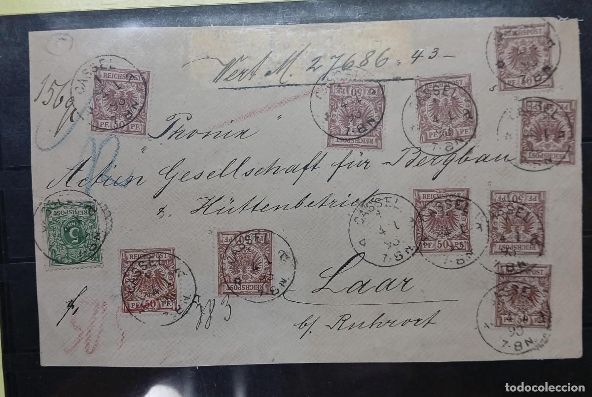 Briefmarken: Alemania 1893 Wertbrief. Leer