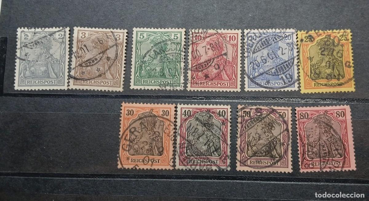 Briefmarken: Serie completa Germania 1900