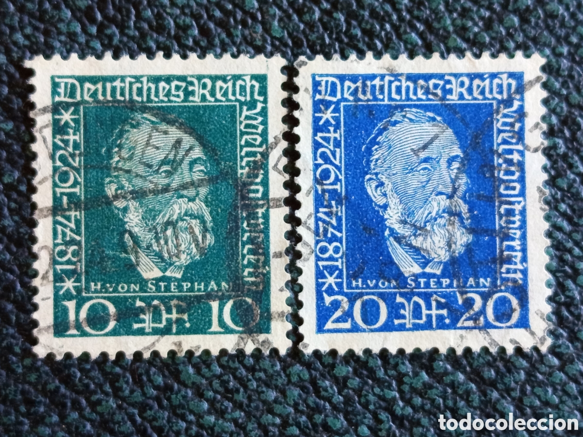 Sellos: Sellos Alemania 1924 Aniv. UPU H. von Stephan Usados - Michel 368/369