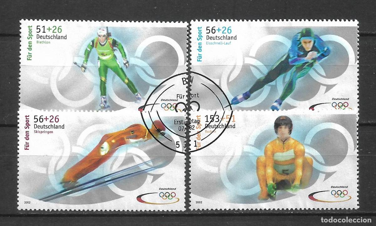 Sellos: alemania 2002 michel 2237/2240 usado 9&euro;- 28/18