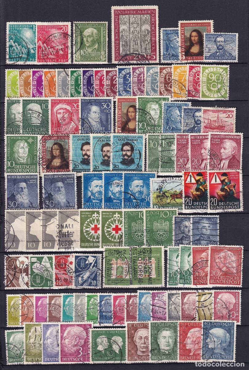 Briefmarken: Alemania Federal, Colecci&oacute;n de sellos, series completas y hojas bloque en usado, [Buenos valores.]