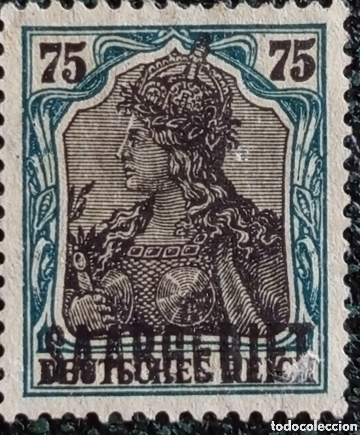 Sellos: Sello Territorio del Sarre 1920 Germania 75 Pf Nuevo MH - Cat&aacute;logo Michel 15