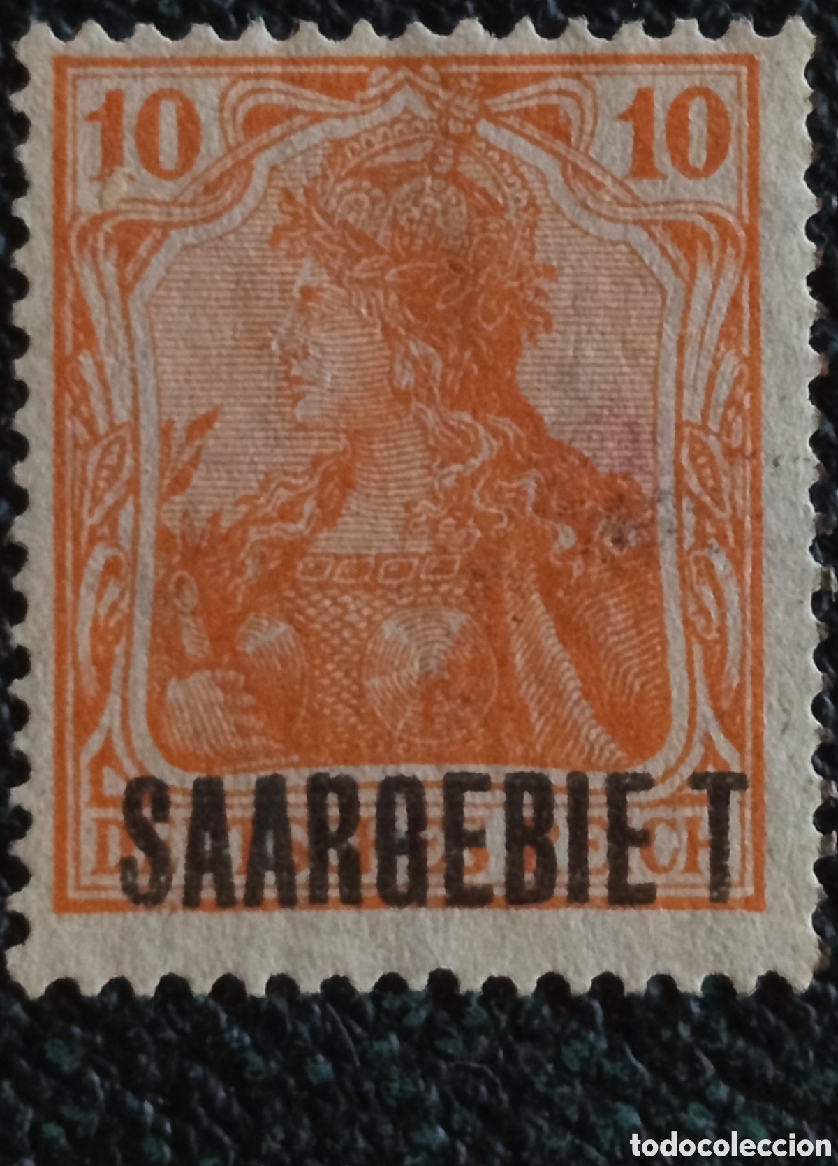 Sellos: Sello Territorio del Sarre 1920 Germania 10 Pf Nuevo MH - Cat&aacute;logo Michel 4