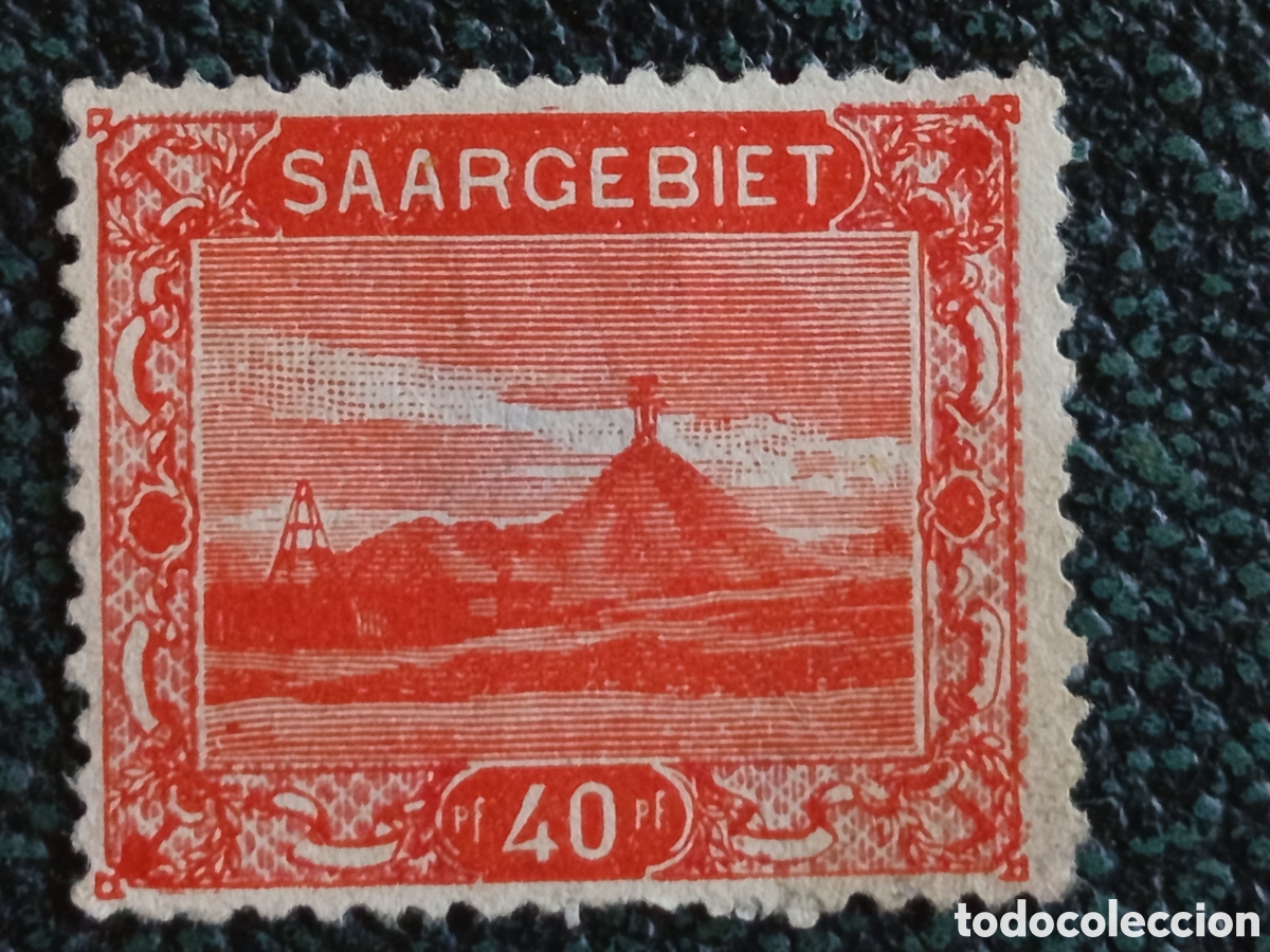 Sellos: Sello Sarre 1921 Paisaje Minero Reden 40 Pf Nuevo MH - Cat&aacute;logo Michel 41
