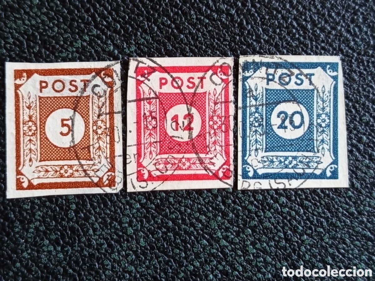 Sellos: Sellos Ocupaci&oacute;n Sovi&eacute;tica Sajonia 1945 Sin Dentar Usados - Michel 42U/46U