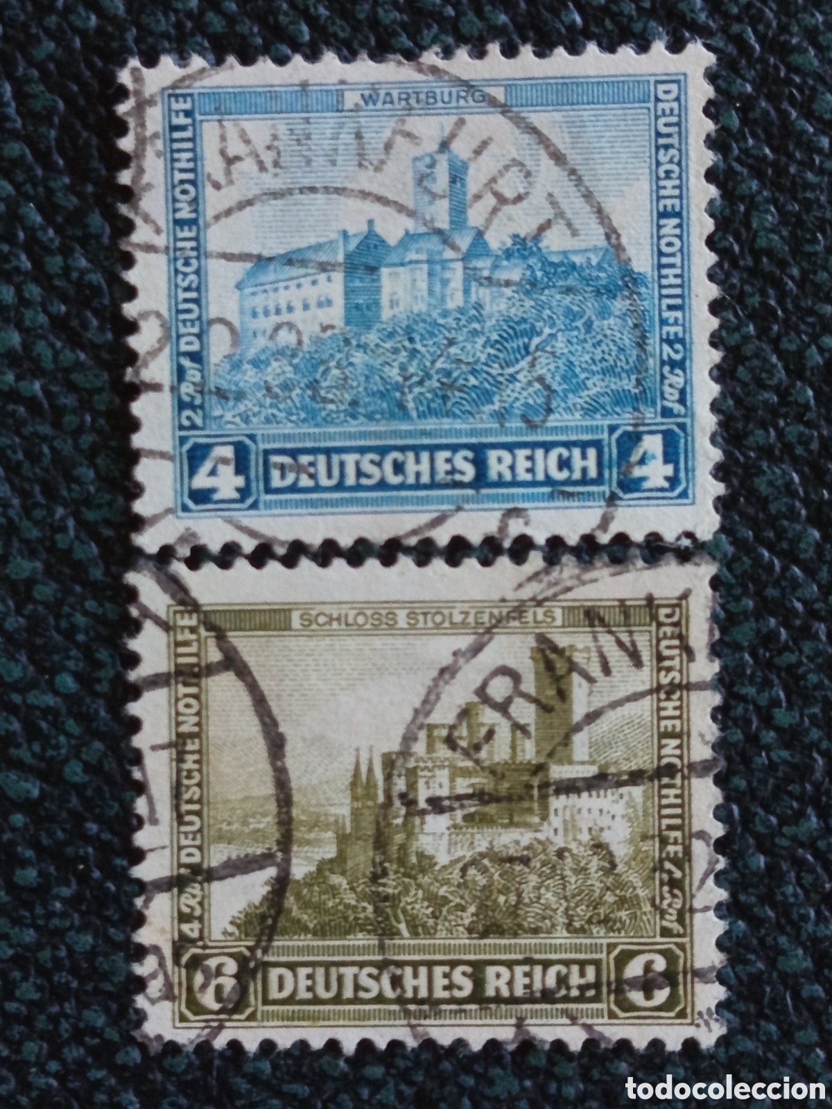 Sellos: Sellos Alemania 1935 Castillos Nothilfe Usados - Cat&aacute;logo Michel 596 y 597