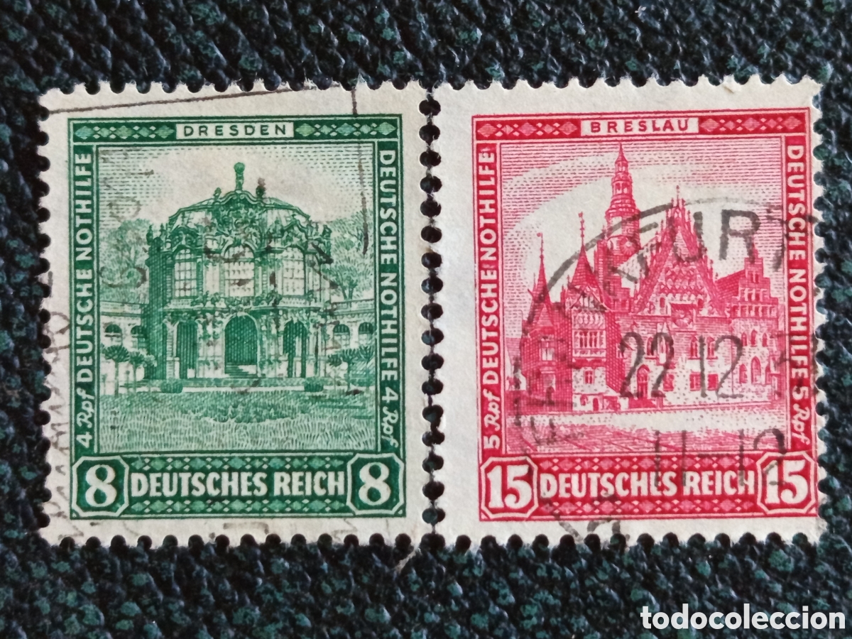 Sellos: Sellos Alemania 1932 Edificios Nothilfe Usados - Cat&aacute;logo Michel 463 y 464