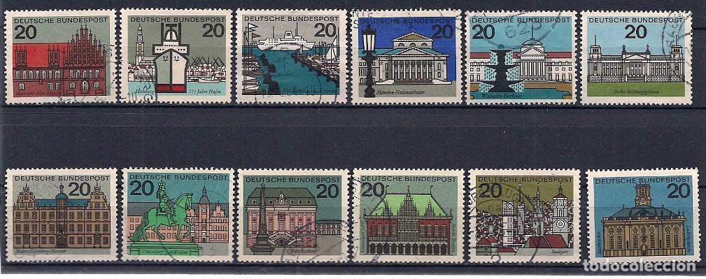 Sellos: ALEMANIA FEDERAL - 1964 - SERIE MONUMETOS DE ALEMANIA - ESTAMPADOS