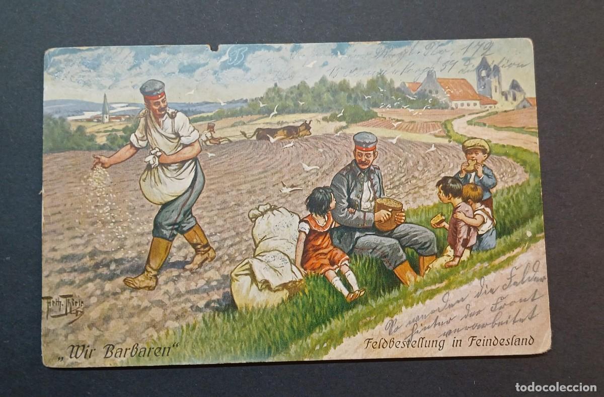 Briefmarken: Interesante postal Primera guerra mundial. Ver