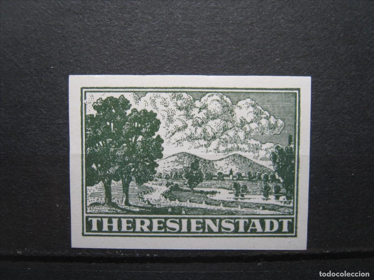 Briefmarken: ALEMANIA CAMPO DE CONCENTRACI&Oacute;N DE THERESIENSTADT SELLO DE PAQUETES MNH** SIN CHARNELA LUJO.