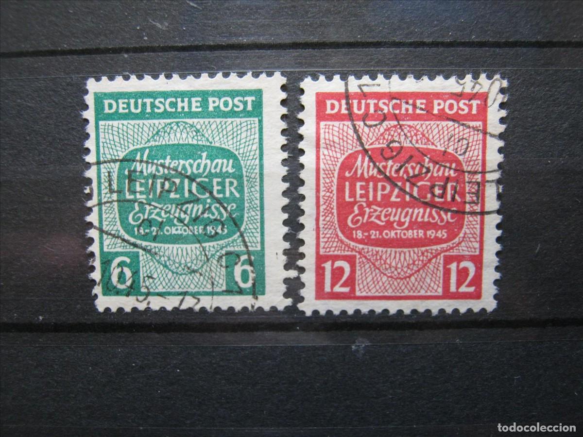 Briefmarken: ALEMANIA ZONA SOVI&Eacute;TICA SAJONIA OCCIDENTAL 1945 MICHEL 124 Y/125 Y, YVERT 5/6 USADOS PERFECTOS.