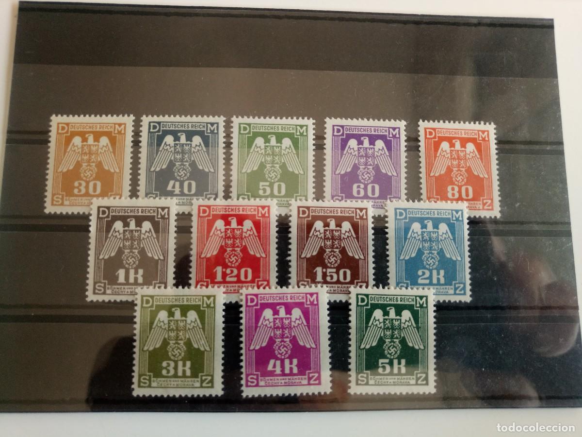 Timbres: Bohemia y Moravia Ocupaci&oacute;n Alemana de Checoslovaquia Yvert 13/24 a&ntilde;os 1943 en nuevo**