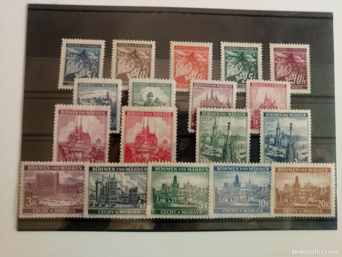 Briefmarken: Bohemia y Moravia Ocupaci&oacute;n Alemana de Checoslovaquia Yvert 20/37 a&ntilde;os 1939 en nuevo**