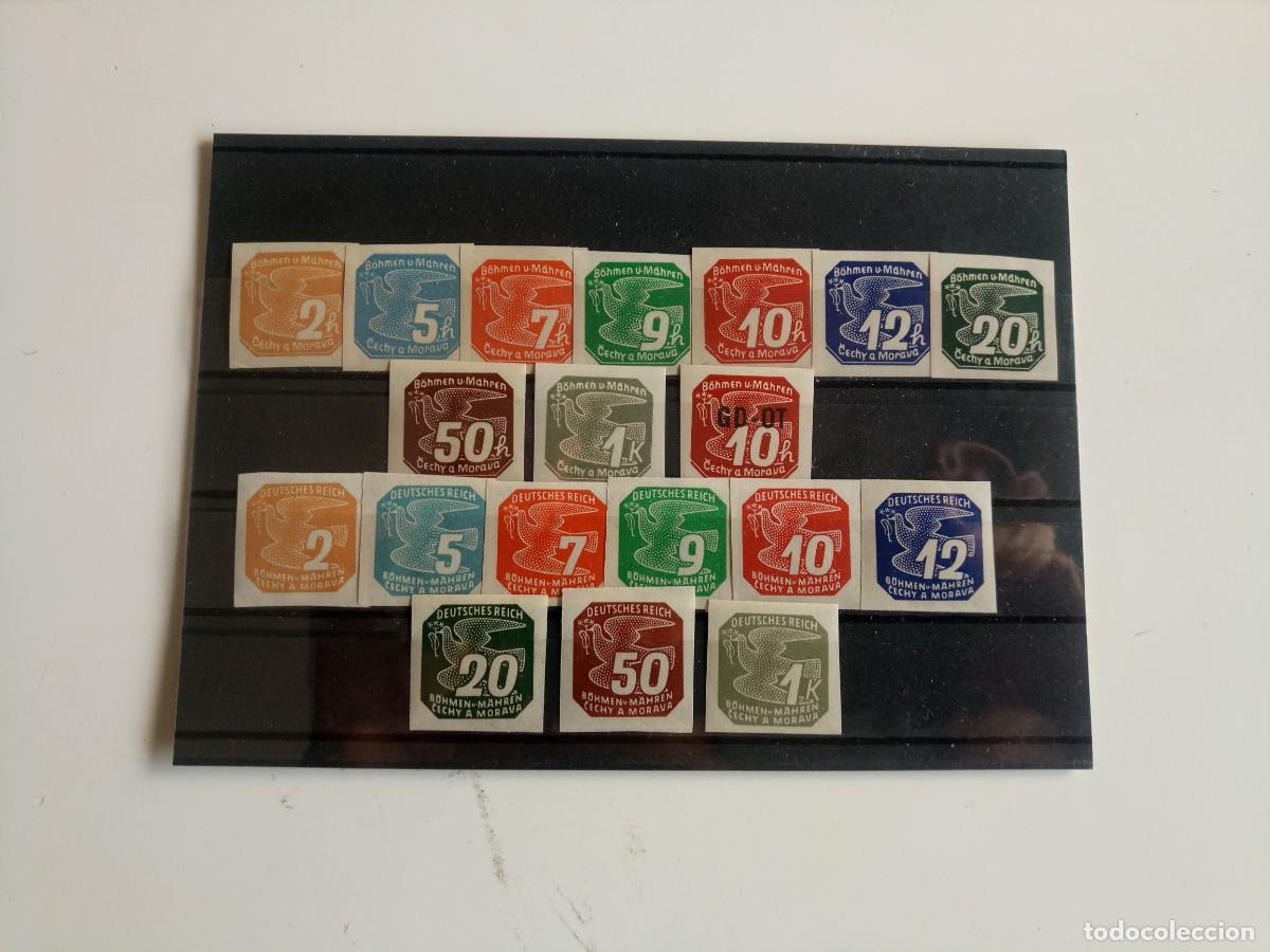 Briefmarken: Bohemia y Moravia Ocupaci&oacute;n Alemana de Checoslovaquia Yvert 1/10 y 11/19 a&ntilde;o 1943 en nuevo**