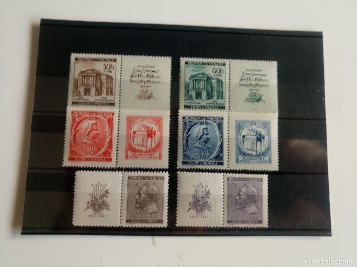 Briefmarken: Bohemia y Moravia Ocupaci&oacute;n Alemana de Checoslovaquia Yvert 63/64 y 69/72 a&ntilde;o 1941 en nuevo**