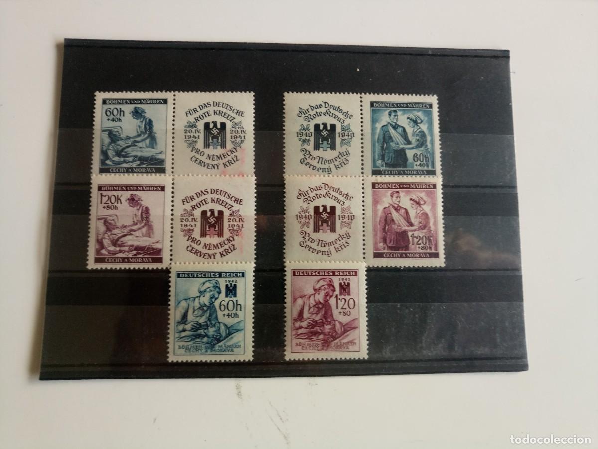 Briefmarken: Bohemia y Moravia Ocupaci&oacute;n Alemana de Checoslovaquia Yvert 39/40 y 61/62 a&ntilde;o 1941 en nuevo**
