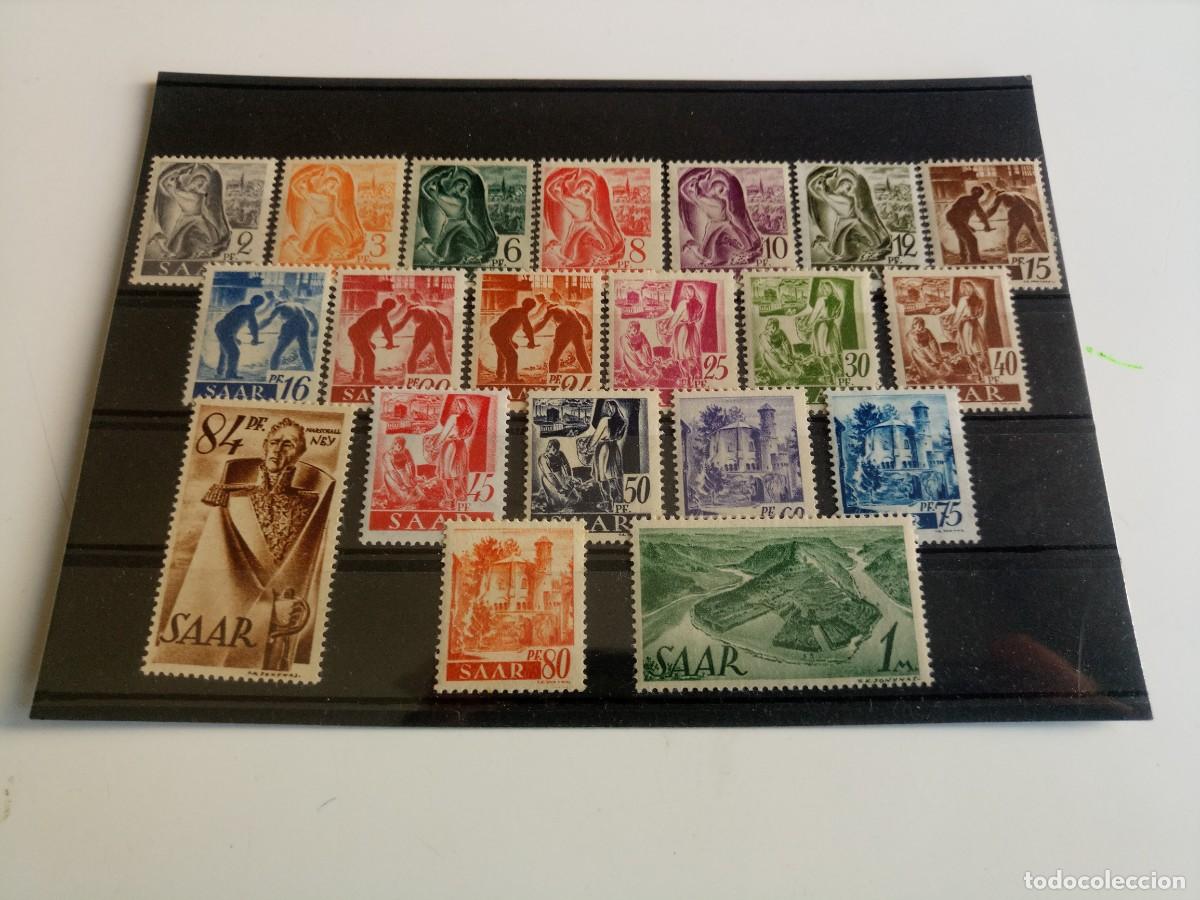 Briefmarken: Alemania Sarre zona de ocupaci&oacute;n Francesa Yvert 196/215 A&ntilde;o 1947 Nuevos**