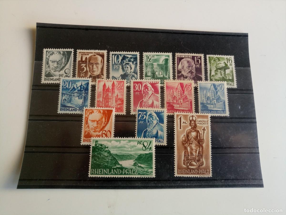 Briefmarken: Alemania Zona Rheinlnd Pfalz Yvert 1 /15 del A&ntilde;o 1947 nuevo**