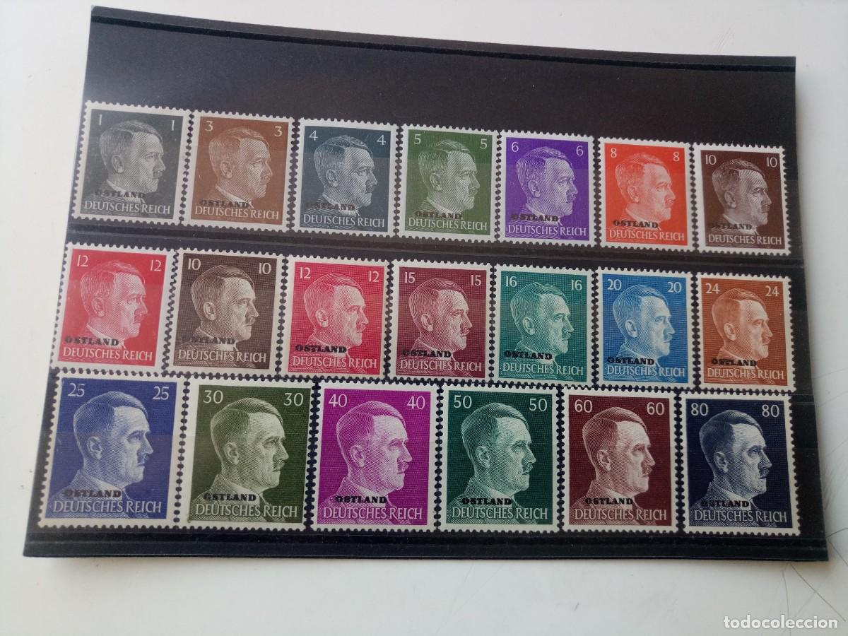 Sellos: Ostland Ocupaci&oacute;n Alemana de Rusia Yvert 21/38 A&ntilde;o 1941 en nuevo**
